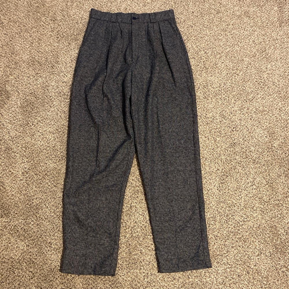 VTG Lord Isaac’s High-Waist Pleated Women's Trousers in Charcoal Gray Size 27